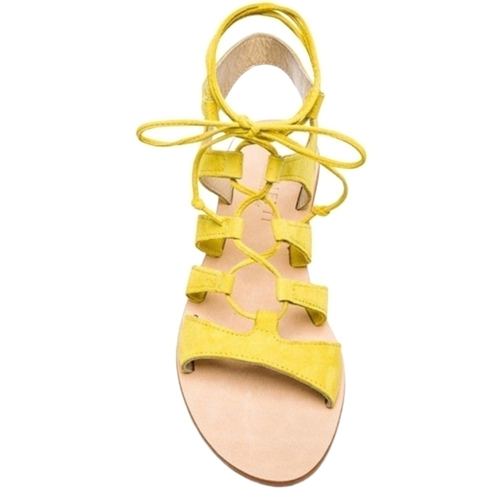 Cornetti Womens Leather Lace Up Gladiator Sandals Flats shoes sz 37 US 6.5